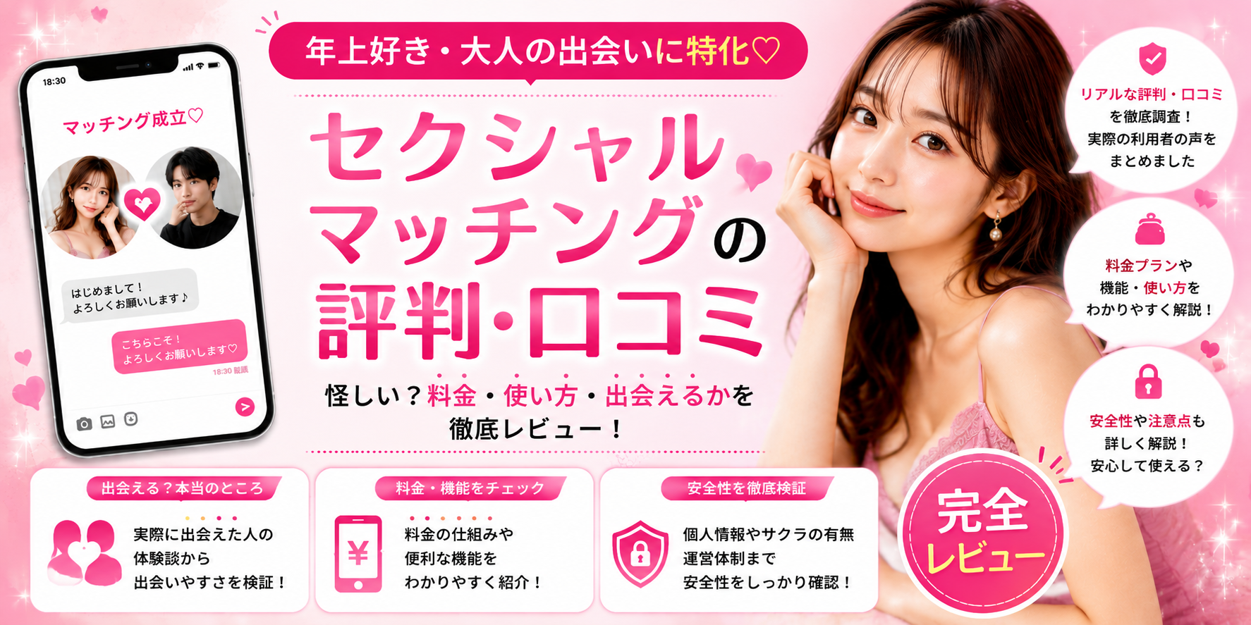 セクシャルマッチングの評判・口コミ|怪しい?料金・使い方・出会えるかを徹底レビュー